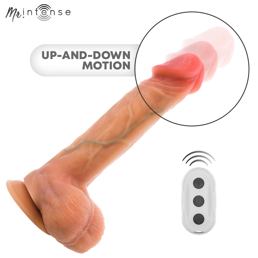 MR INTENSE VIBRADOR LOGAN DE SILICONE COM EFEITO DE CALOR E CONTROLE REMOTO 20 CM y 41 CM
