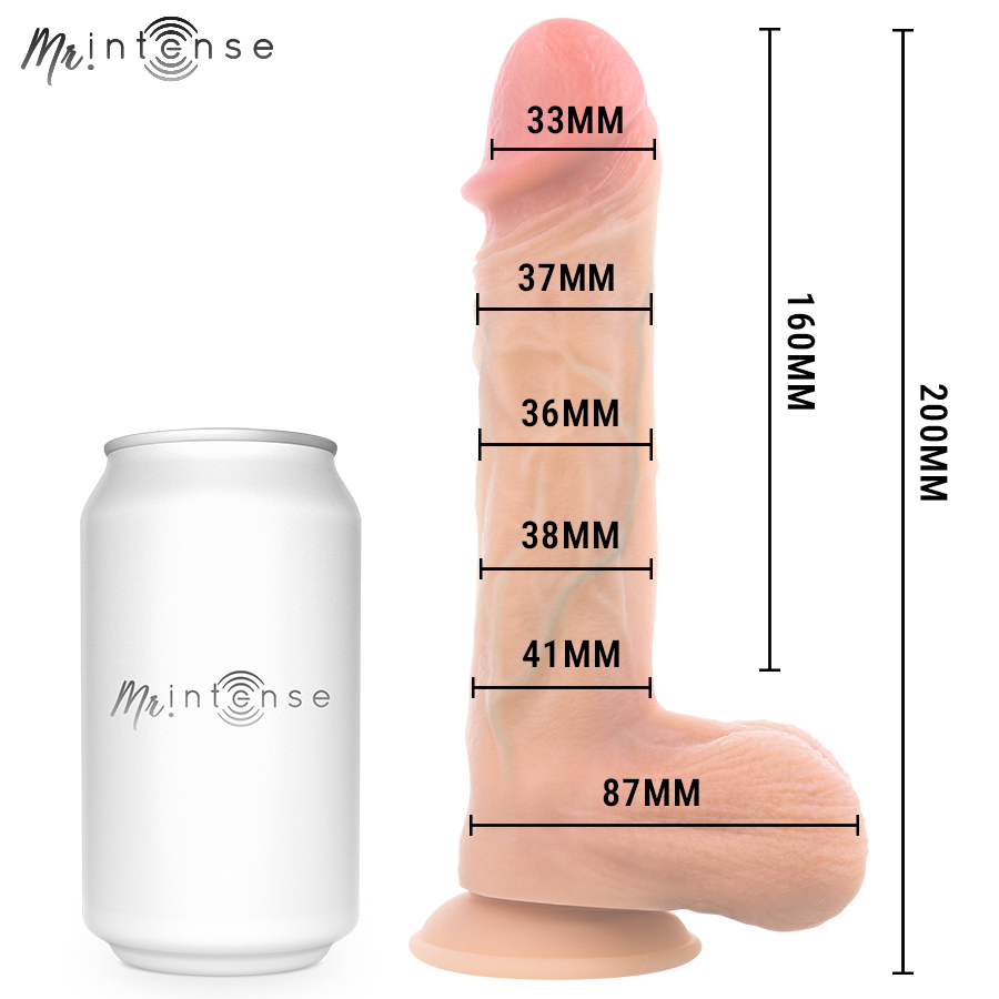 MR INTENSE VIBRADOR LOGAN DE SILICONE COM EFEITO DE CALOR E CONTROLE REMOTO 20 CM y 41 CM