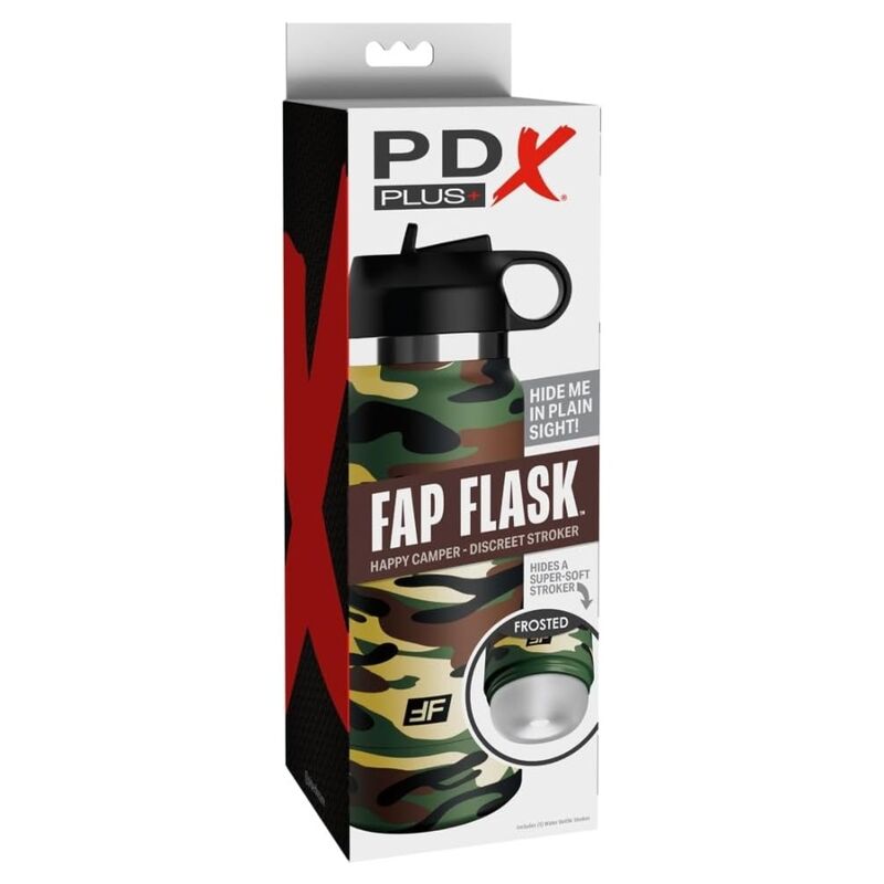 PDX PLUS FAP FLASK HAPPY CAMPER DISCREET MASTURBATOR CAMOUFLAGE