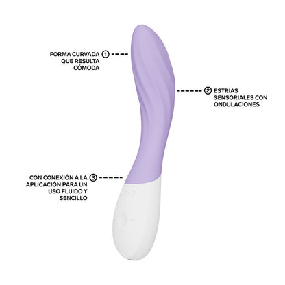 LELO MONA TWIST VIBRADOR PARA PUNTO G RECARGABLE APP CONTROL LAVANDA