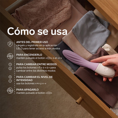LELO MONA TWIST VIBRADOR PARA PUNTO G RECARGABLE APP CONTROL LAVANDA