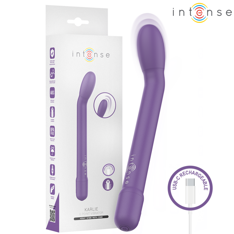 INTENSE ESTIMULADOR DE PONTO G RECARREGaVEL KARLIE ROXO