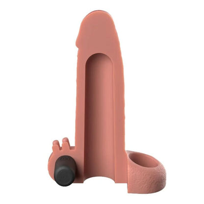 FANTASY X TENSIONS MANGA EXTENSORA DE PeNIS VIBRAToRIA COM SENSAyaO REALISTA DE 5CM BEGE