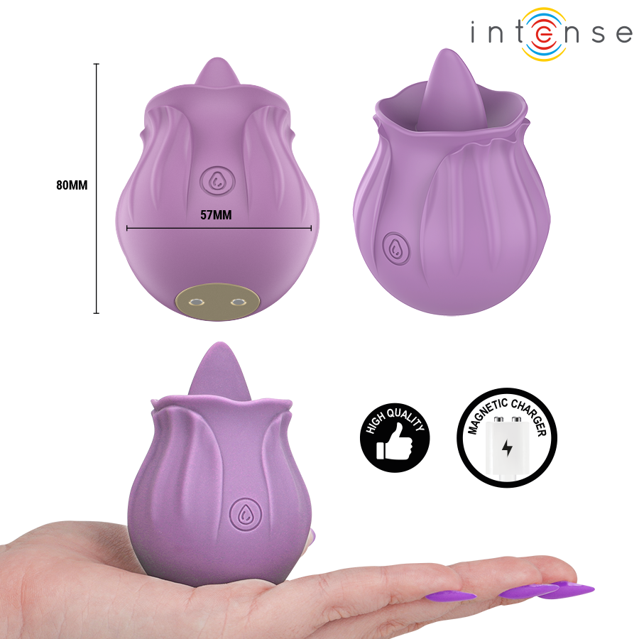 INTENSE AZALEA ESTIMULANTE CLIToRIS FLOR 10 VIBRAyoES ROXO