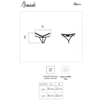 LIVCO CORSETTI FASHION NOMADE TANGA SEM CROTCHLESS PRETO