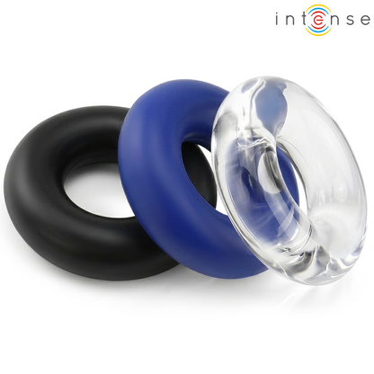 INTENSE CONJUNTO DE 3 ANeIS PENIANOS EM CORES VARIADAS