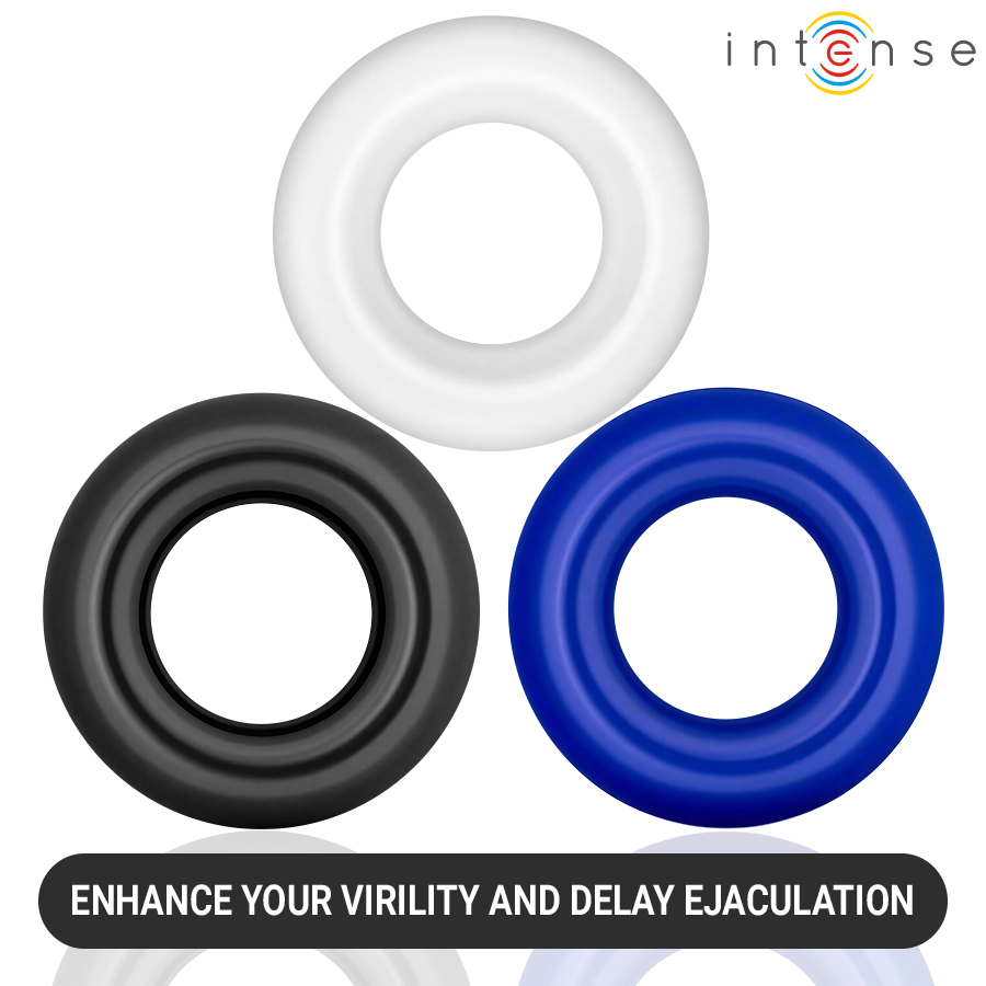 INTENSE CONJUNTO DE 3 ANeIS PENIANOS EM CORES VARIADAS
