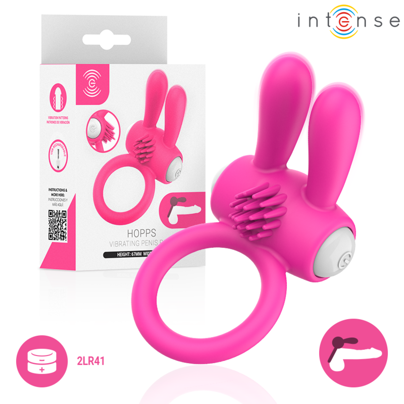 INTENSE ANEL PENIANO VIBRAToRIO HOPPS COM ESTIMULAyaO CLIToRICA ROSA