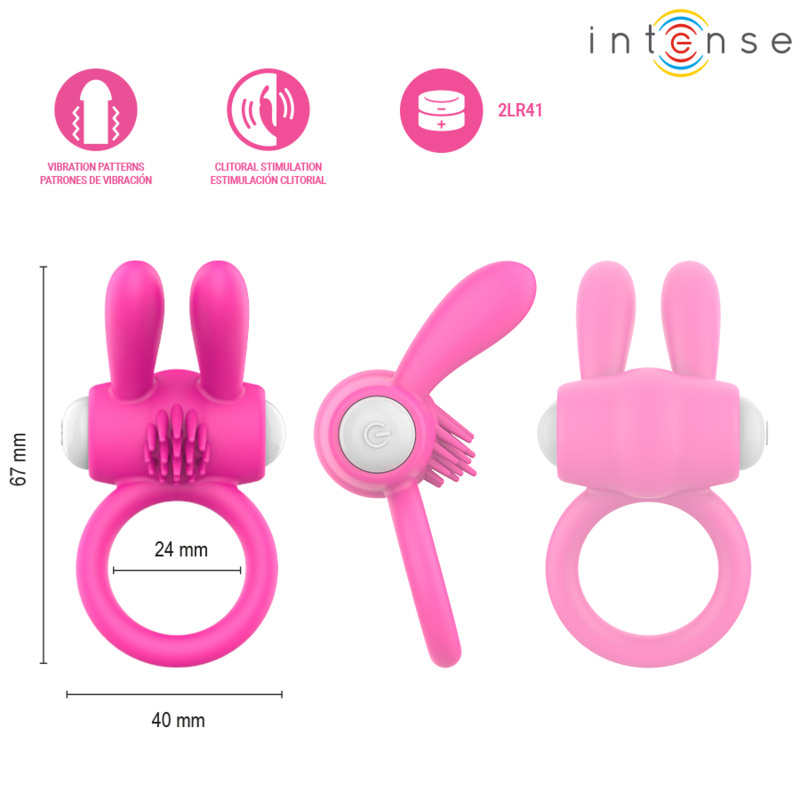 INTENSE ANEL PENIANO VIBRAToRIO HOPPS COM ESTIMULAyaO CLIToRICA ROSA