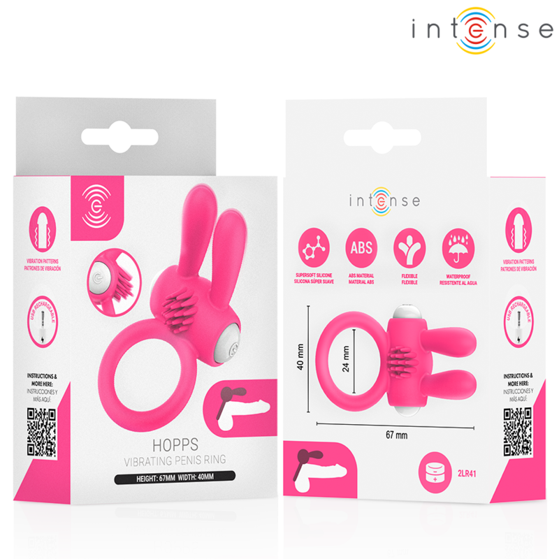 INTENSE ANEL PENIANO VIBRAToRIO HOPPS COM ESTIMULAyaO CLIToRICA ROSA