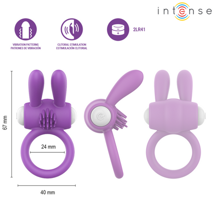 INTENSE ANEL PENIANO VIBRAToRIO HOPPS COM ESTIMULAyaO CLIToRICA ROXO