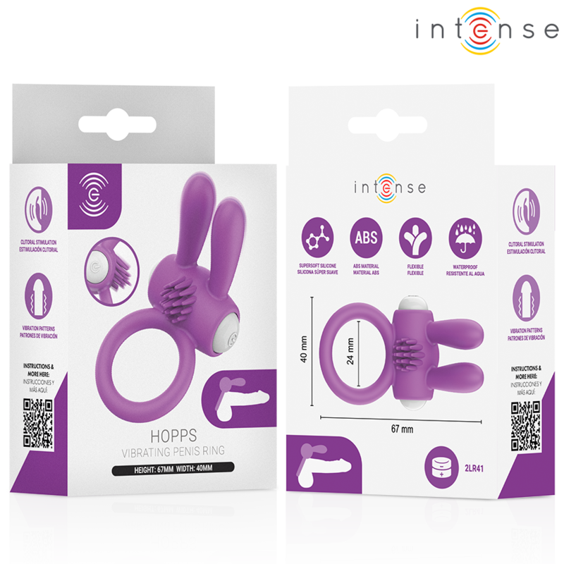 INTENSE ANEL PENIANO VIBRAToRIO HOPPS COM ESTIMULAyaO CLIToRICA ROXO