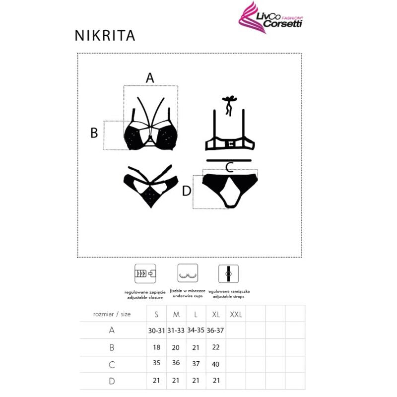 LIVCO CORSETTI FASHION NIKRITA LC 90647 SUTIa CALCINHA PRETA G