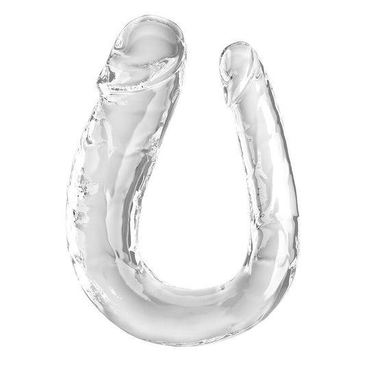 KING COCK DOUBLE TROUBLE DILDO DUPLO 44 CM TRANSPARENTE