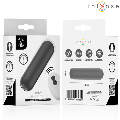 INTENSE JUDY VIBRADOR BULLET RECARREGaVEL COM CONTROLE REMOTO PRETO