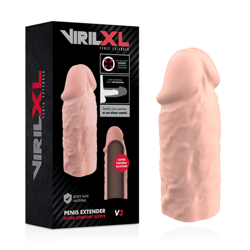 VIRILXL EXTENSION DE PENE LIQUID SILICONE V3 NATURAL