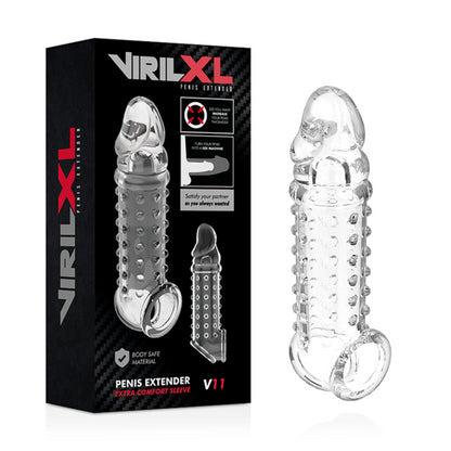 VIRILXL EXTENSION Y FUNDA DE PENE V11 TRANSPARENTE