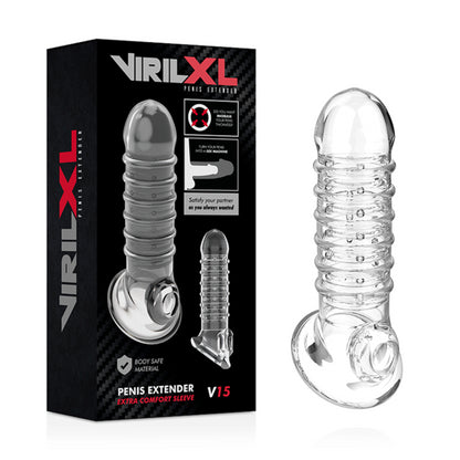 VIRILXL EXTENSION Y FUNDA DE PENE V15 TRANSPARENTE