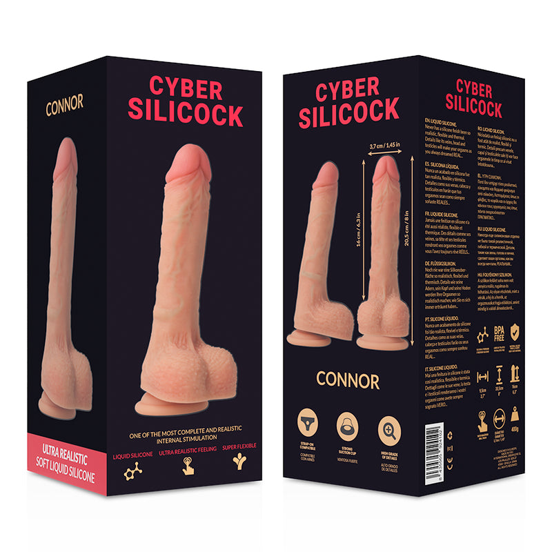 CYBER SILICOCK STRAP ON CONNOR SILICONE LiQUIDO COM 3 ANeIS GRaTIS