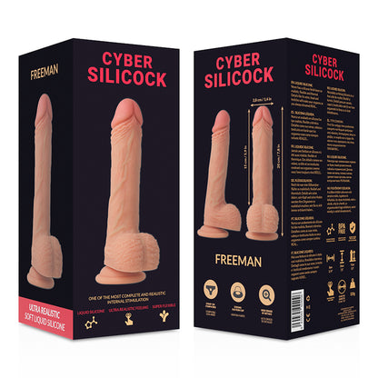 CYBER SILICOCK STRAP ON FREEMAN LIQUID SILICONE COM 3 ANeIS GRaTIS