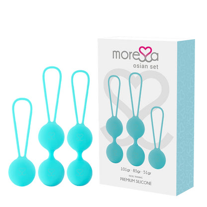 MORESSA OSIAN SET TURQUESA DE SILICONE PREMIUM