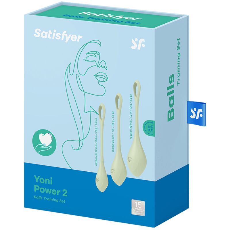 CONJUNTO DE TREINAMENTO SATISFYER YONI POWER 2 VERDE