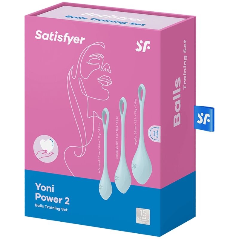 CONJUNTO DE TREINAMENTO SATISFYER YONI POWER 2 AZUL