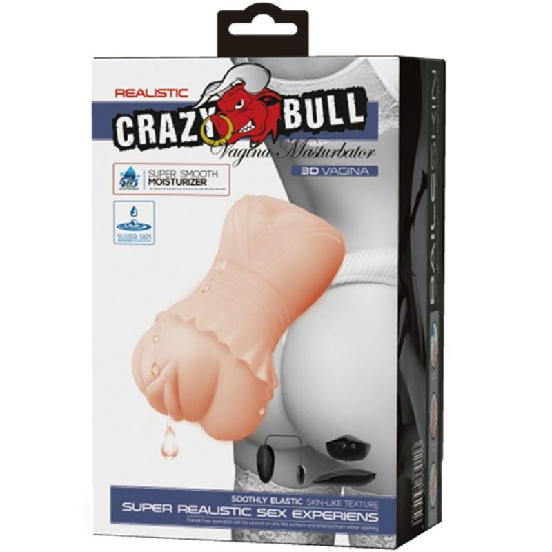 CRAZY BULL MASTURBADOR aGUA PELE VAGINA COM BALAS VIBRANTES