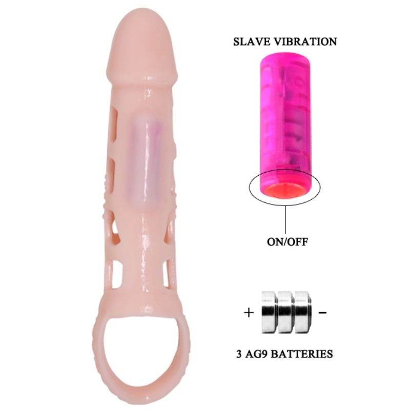 BAILE FUNDA EXTENSORA PENE CON VIBRACION Y STRAP 135 CM