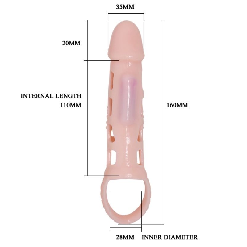 BAILE FUNDA EXTENSORA PENE CON VIBRACION Y STRAP 135 CM