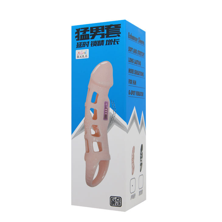 BAILE FUNDA EXTENSORA PENE CON VIBRACION Y STRAP 135 CM