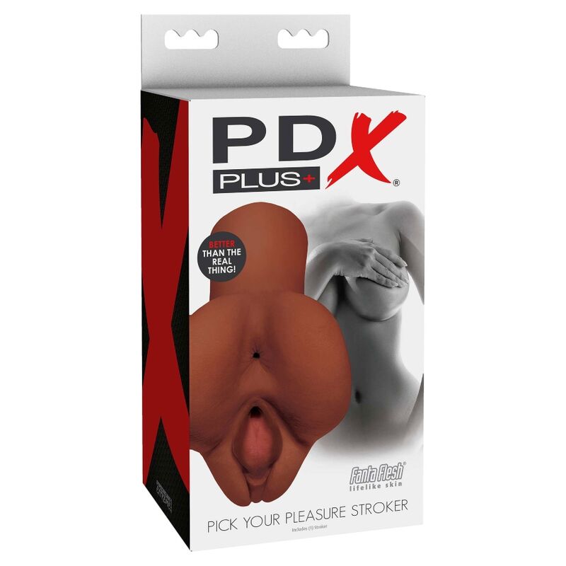 PDX PLUS ESCOLHA SEU PLEASURE STROKER MARROM