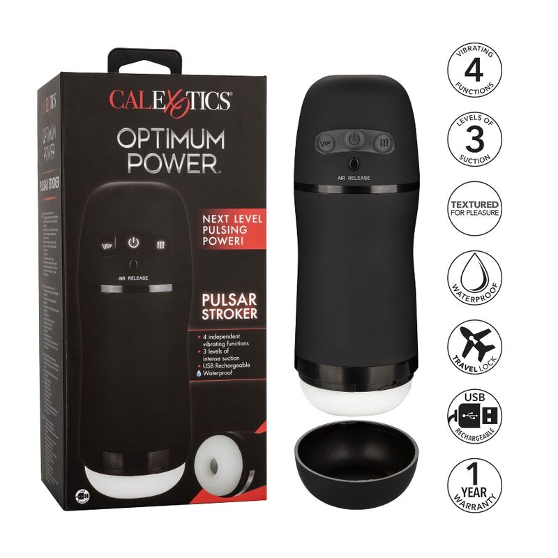 CALEX OPTIMUM POWER STROKER VIBRAyaO E FUNyoES DE SUCyaO