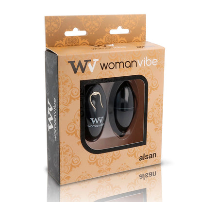 WOMANVIBE ALSAN EGG CONTROLE REMOTO PRETO SILICONE PRETO