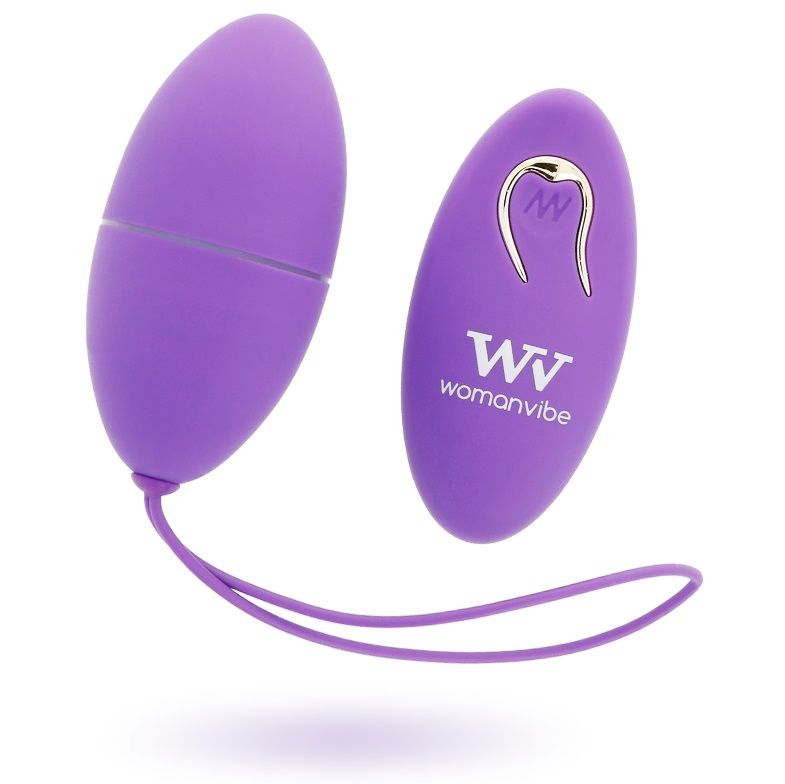 WOMANVIBE ALSAN EGG CONTROLE REMOTO PRETO SILICONE ROXO