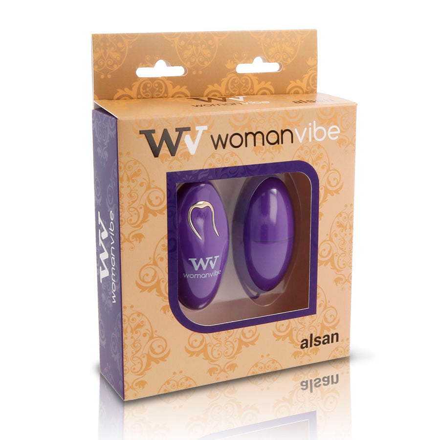 WOMANVIBE ALSAN EGG CONTROLE REMOTO PRETO SILICONE ROXO