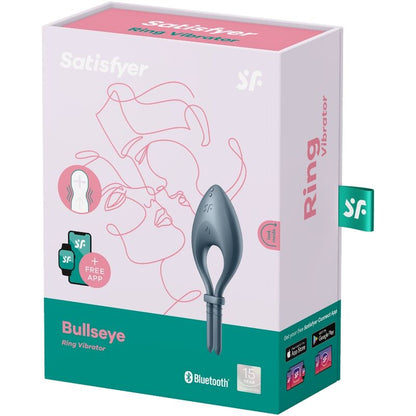 SATISFYER BULLSEYE RING VIBRATOR APP GREY