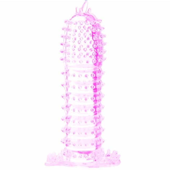 PENIS SLEEVE WITH STIMULATING POINTS PINK 14 CM