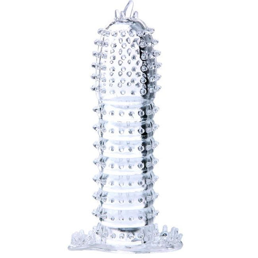 PENIS SLEEVE WITH STIMULATING POINTS CLEAR 14 CM