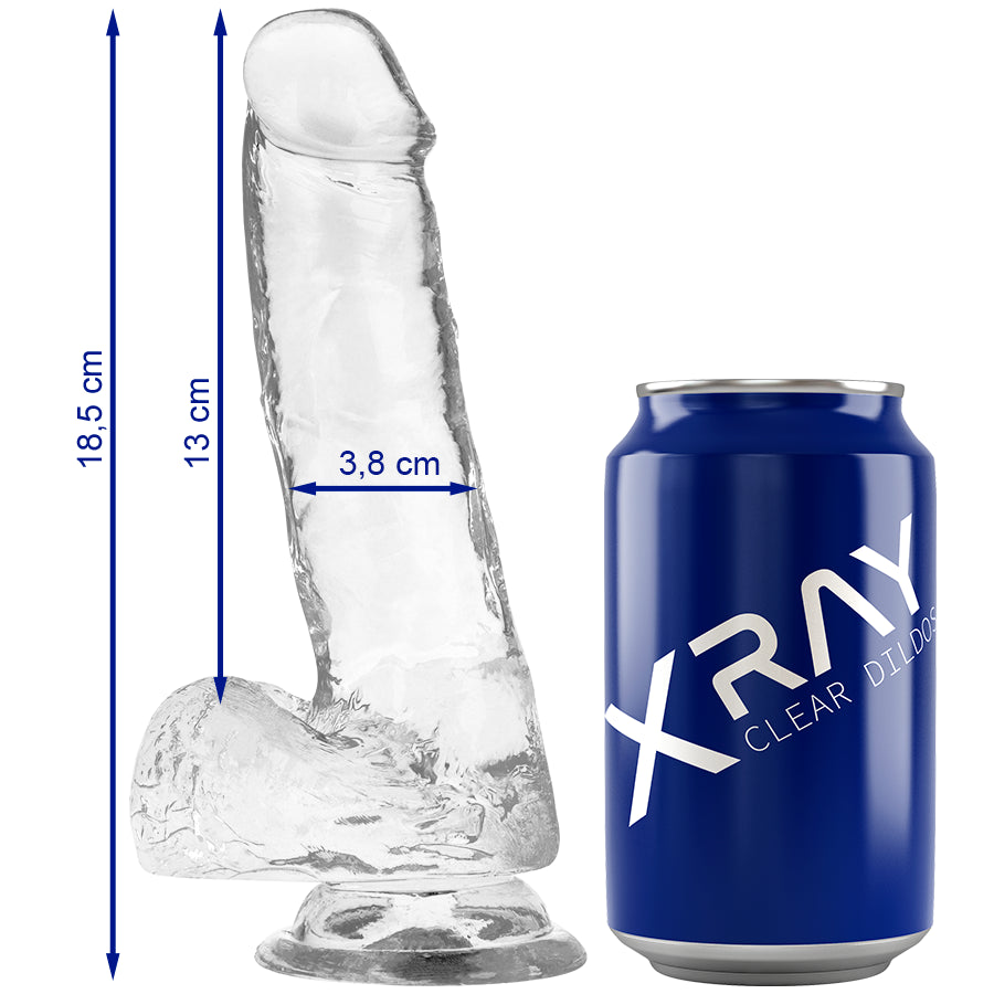 XRAY CLEAR DILDO REALISTA TRANSPARENTE 185CM X 38CM