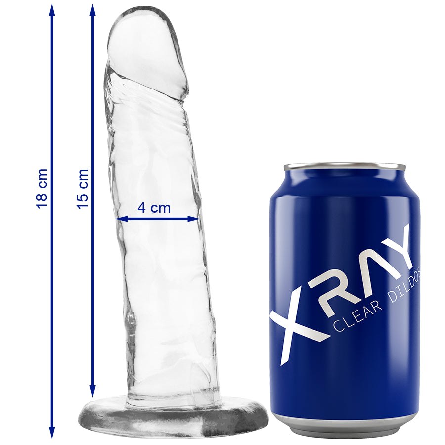 XRAY CLEAR DILDO TRANSPARENTE 18CM X 4CM