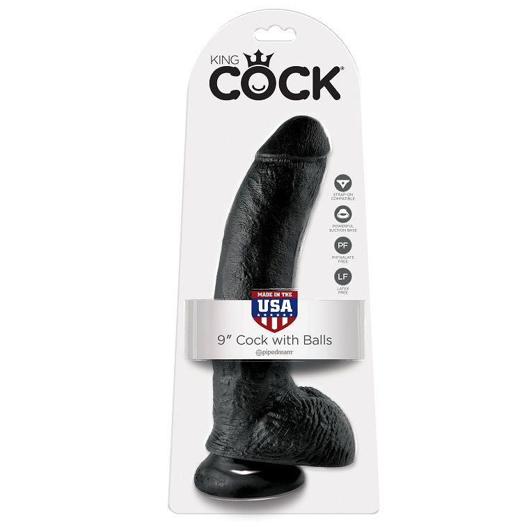 KING COCK 9 PENE REALISTICO NEGRO 229CM