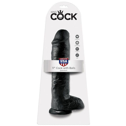 KING COCK 11 PENE REALISTICO NEGRO 28 CM