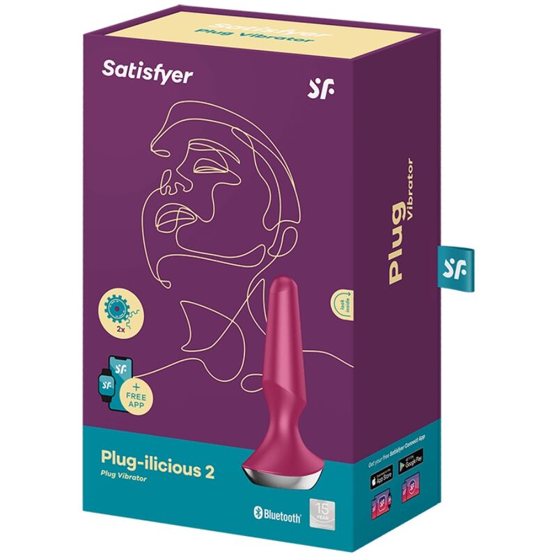 SATISFYER PLUG ILICIOUS 2 PLUG VIBRATOR BERRY