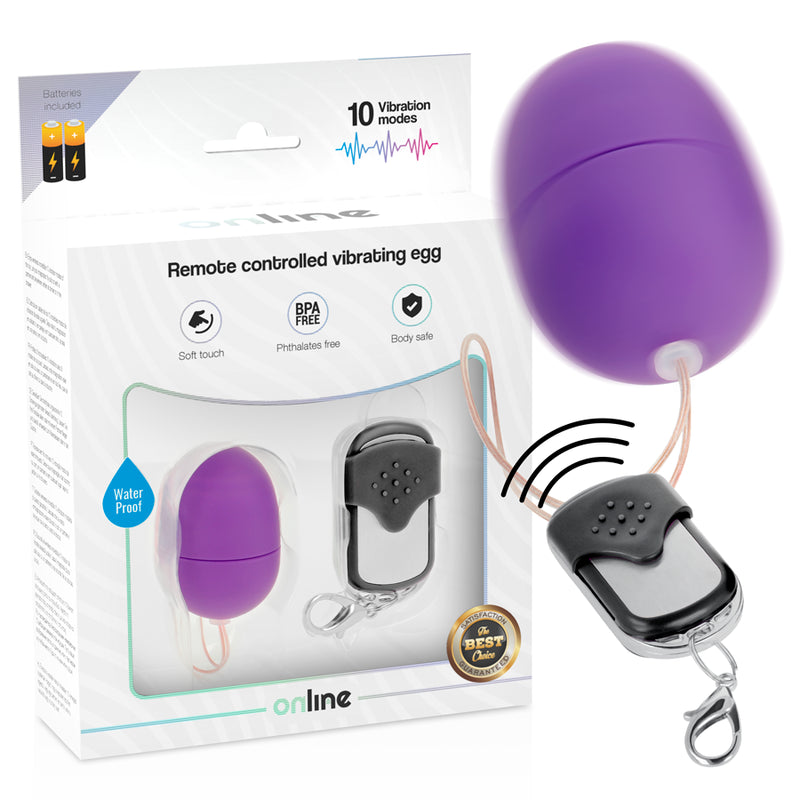 OVO VIBRANTE DE CONTROLE REMOTO ONLINE ROXO