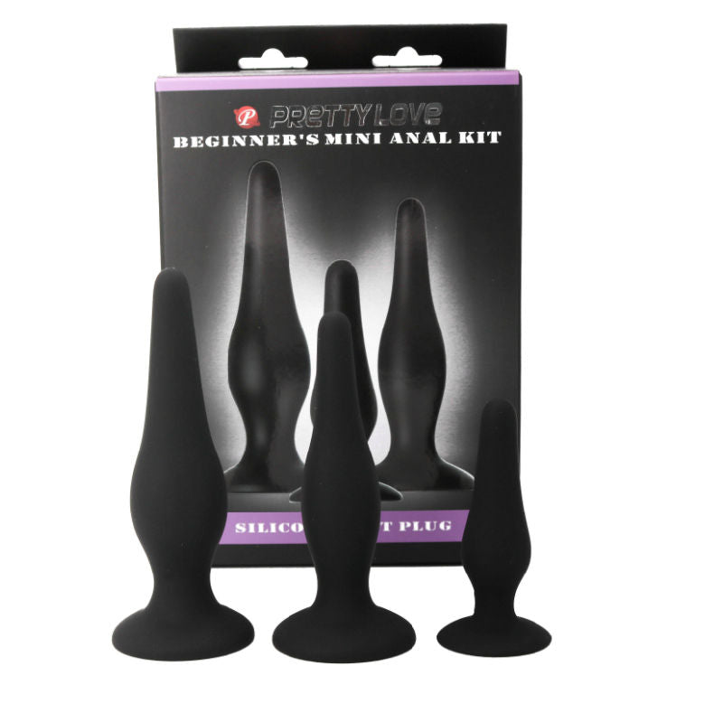 BONITO INFERIOR PLUGUES DE SILICONE DO KIT ANAL DO INICIANTE