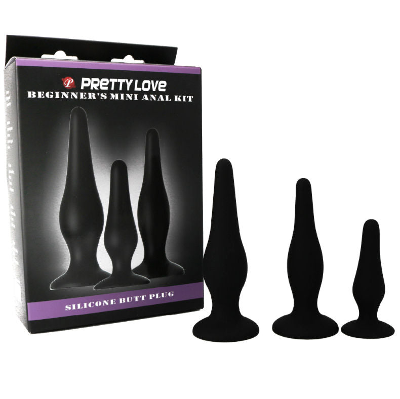 BONITO INFERIOR PLUGUES DE SILICONE DO KIT ANAL DO INICIANTE