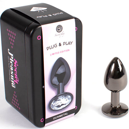 SECRET PLAY BUTT PLUG DE GUNMETAL TAMANHO PEQUENO 7 CM