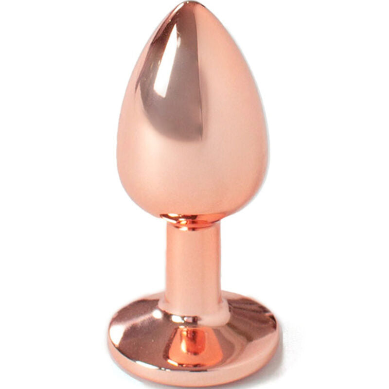 SECRET PLAY BUTT PLUG DE METAL OURO ROSE TAMANHO PEQUENO 7 CM