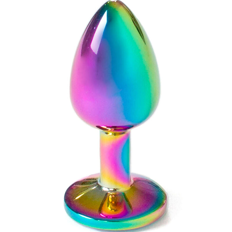 SECRET PLAY METAL BUTT PLUG ARCO iRIS TAMANHO PEQUENO 7 CM